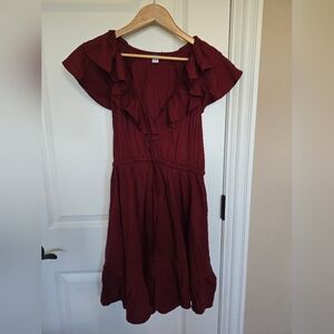 Old Navy dark red dress like new